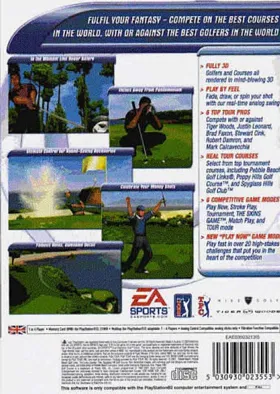 Tiger Woods PGA Tour 2001 box cover back